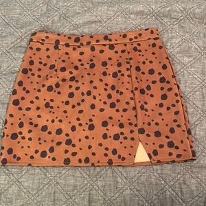 Animal Print Mini Skirt